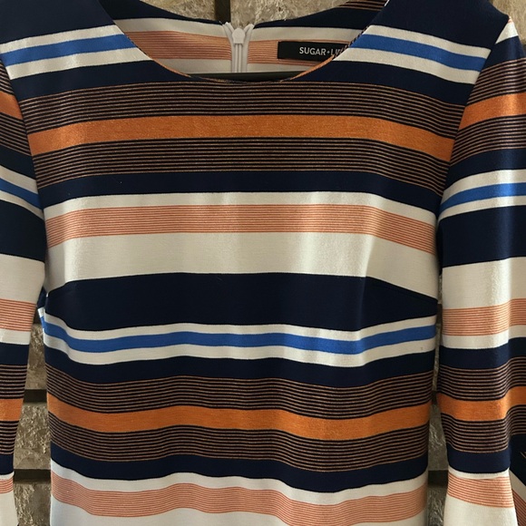 Sugarlips Multicolor Striped Long Sleeve Dress - Picture 3 of 7